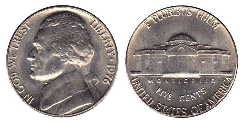 40 Coin Roll 1976 P Jefferson Nickel 