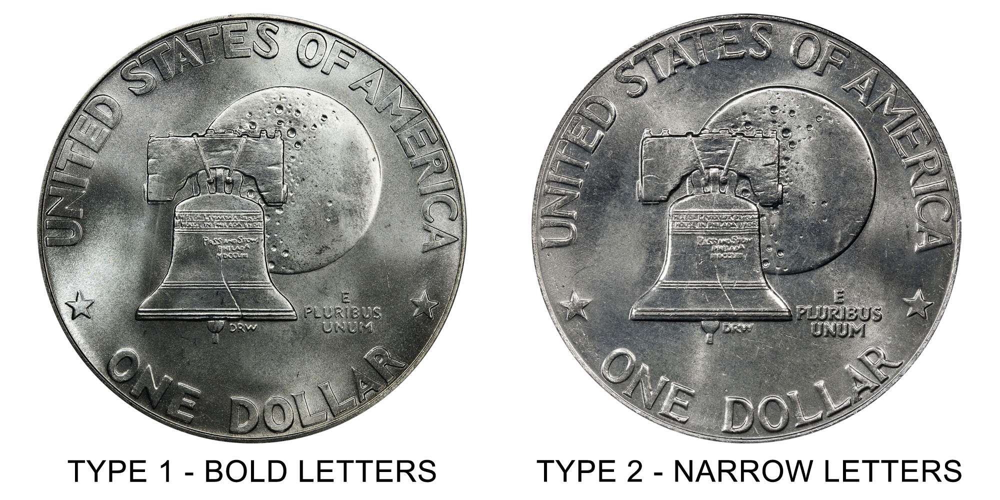 20-1976-D $1  Eisenhower Bicentennial BU Dollars  " IKE DOLLARS " Type 1 Variety