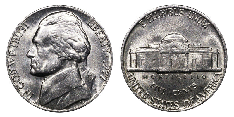 1977-P Philadelphia  Mint Jefferson Nickel BU