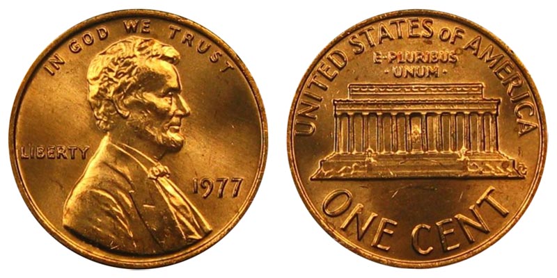 1977 Lincoln Memorial Penny Coin Value Prices, Photos & Info