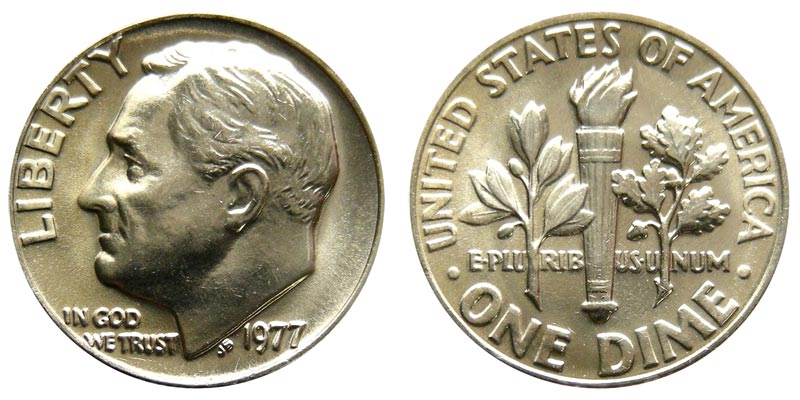 1977 Roosevelt Dime Coin Value Prices, Photos & Info