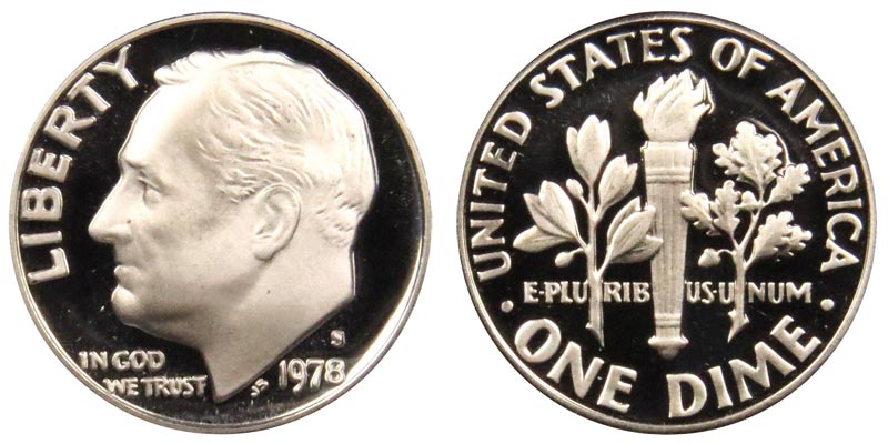 1978 GEM BU ROOSEVELT DIME FREE SHIPPING ON ADDITIONAL COINS