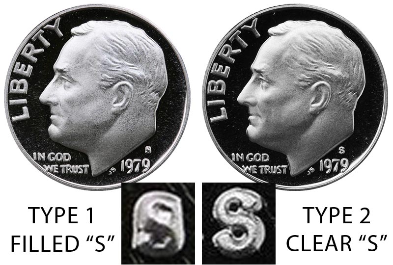 Mint Proof Set Details about   1979 S Roosevelt T1 Proof Dime Roll from U.S 