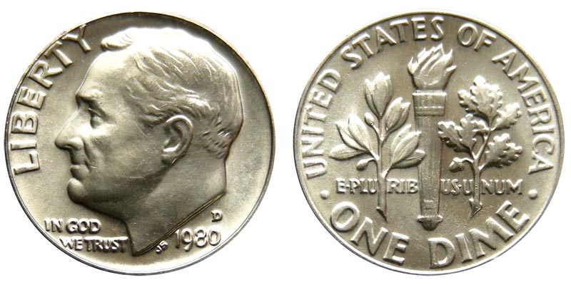 Details about   1980 S  Roosevelt  Proof Dime 