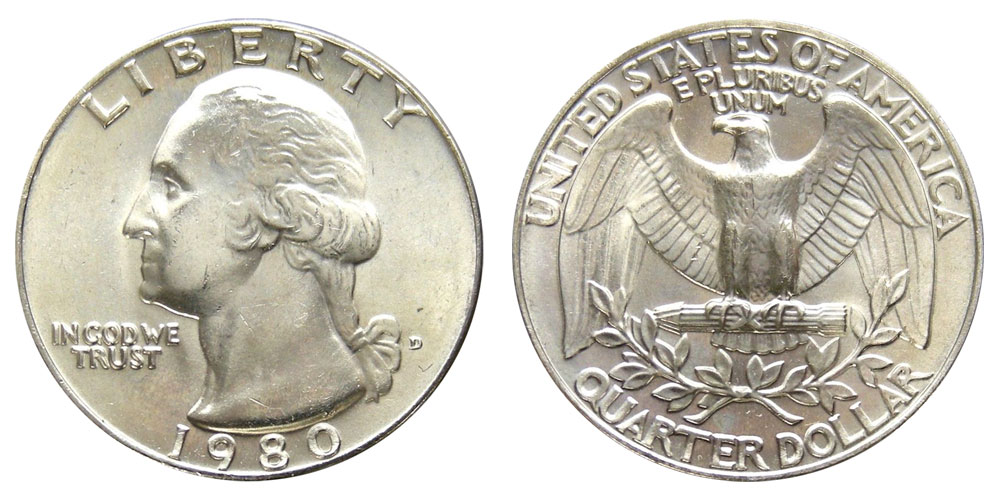 1980 D Washington Quarter Coin Value Prices, Photos & Info