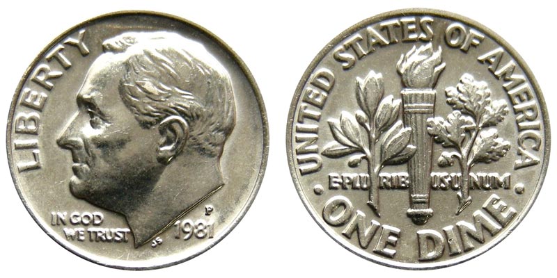 1981 P Roosevelt Dime Choice BU US Coin 