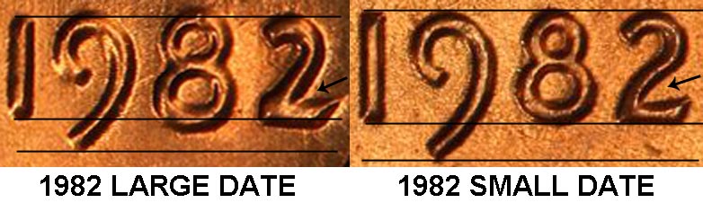 1982-D Denver Mint Lincoln Memorial Penny Large Date Copper  BU 