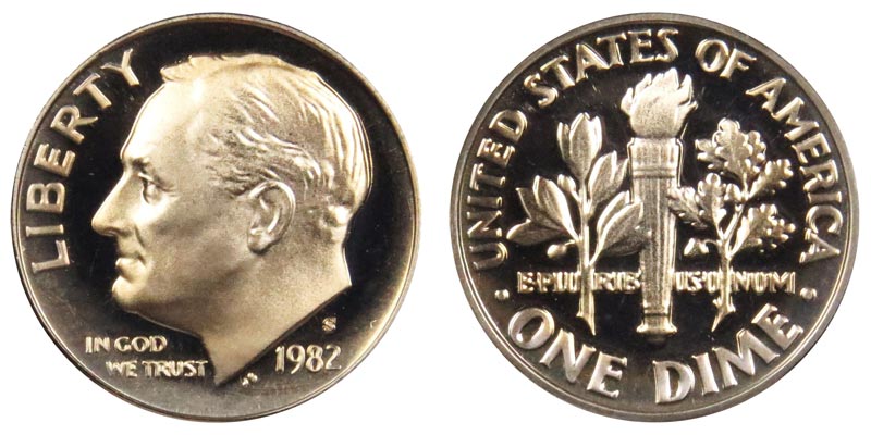 1982-S GEM PROOF ROOSEVELT DIME DEEP CAMEO SPOT FREE NO TONING LOOKS PERFECT!