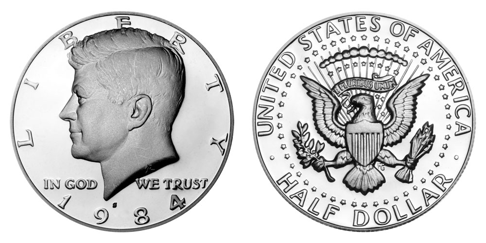 1984-D John F Kennedy Clad Half Dollar Choice BU Condition From Mint Set  DUTCH 