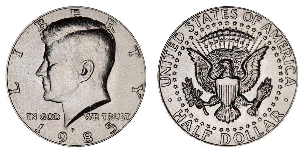 2 Coins 1985 P&D Kennedy Half Dollar Set *XF/AU NIFC *FREE SHIPPING 