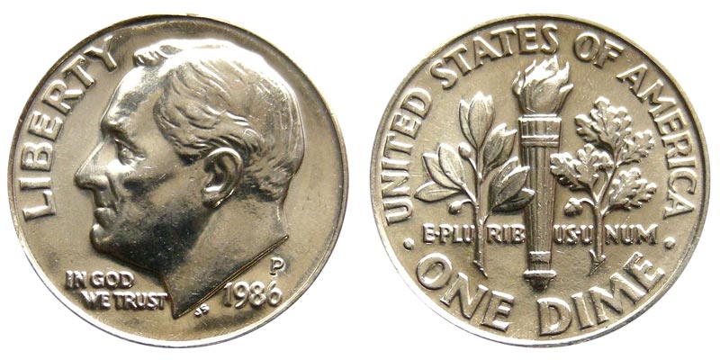 1986 P Roosevelt Dime BU US Coin