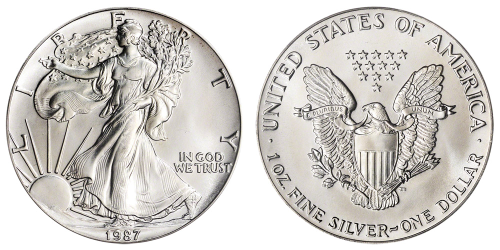 1987 Walking Liberty Silver Dollar Value Chart