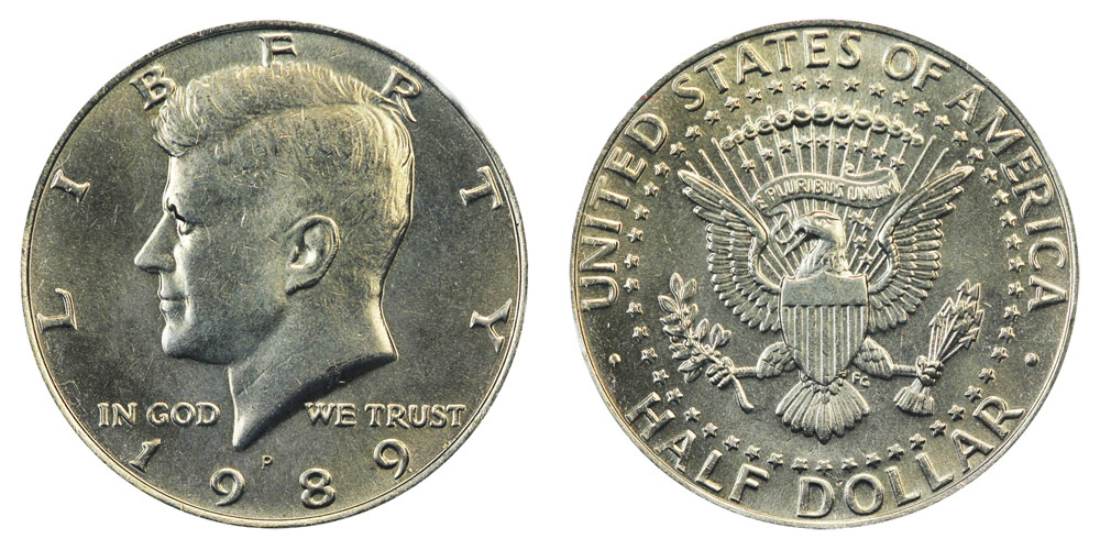 1989 P Kennedy Half Dollar Coin Value Prices, Photos & Info