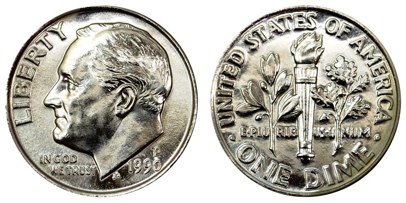 1990 P & D Roosevelt Dime Set *MINT CELLO*   **FREE SHIPPING** 2 Coins 