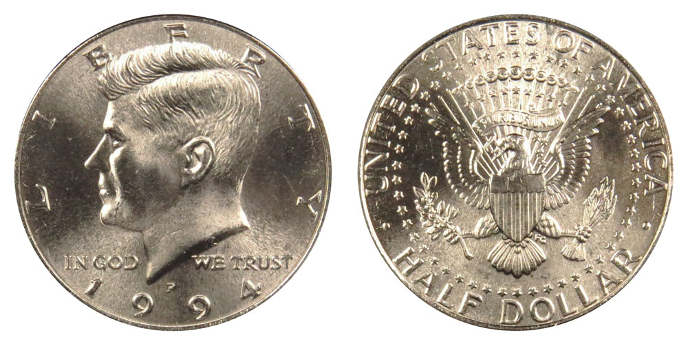 D Kennedy Half Dollar 2 Coin Set Uncirculated 1994 P 