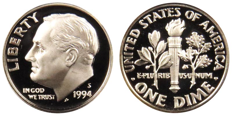 50 pcs Original Mint Roll of Dimes 1994 