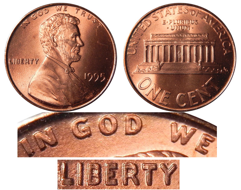 1995 Lincoln Memorial Penny Doubled Die Coin Value Prices, Photos & Info