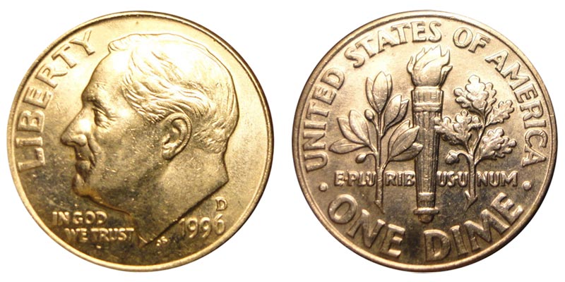 1996 D Roosevelt Dime BU US Coin 