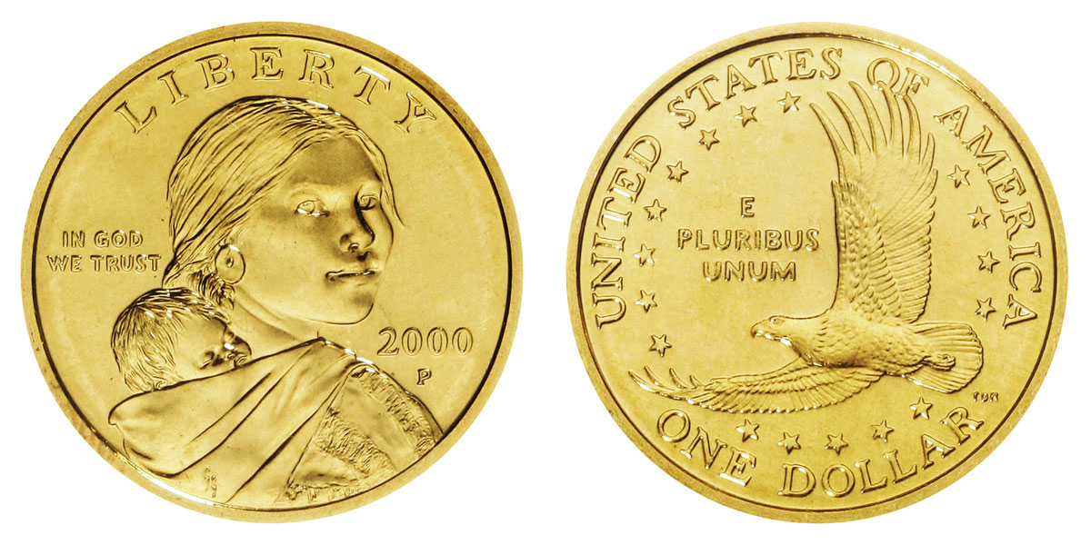 2000 P Sacagawea Dollar Goodacre Presentation Finish Golden Dollar Coin Value Prices, Photos & Info