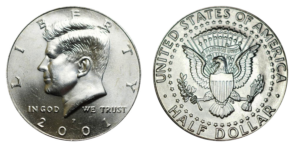 2001 S Gem Proof Kennedy Half Dollar US Coin Half Dollar Uncirculated US Mint 