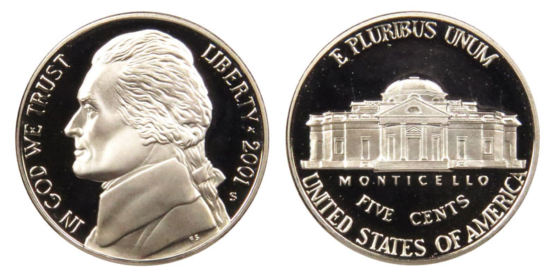 1999 S Proof Jefferson Nickel  DEEP CAMEO Full Steps FREE SHIPPING 