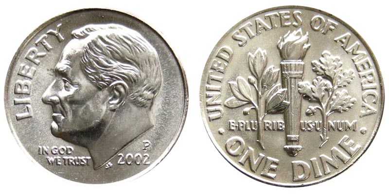 2002 P Roosevelt Dime Coin Value Prices, Photos & Info