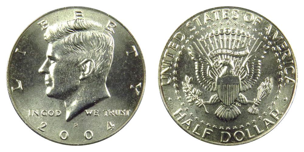 2004 D Mint Issued Kennedy Half Dollar Gem Bu roll 