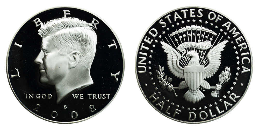 CLAD HALF DOLLAR  ITEM #18R Details about   2008 S  KENNEDY PROOF DEEP CAMEO GEM 