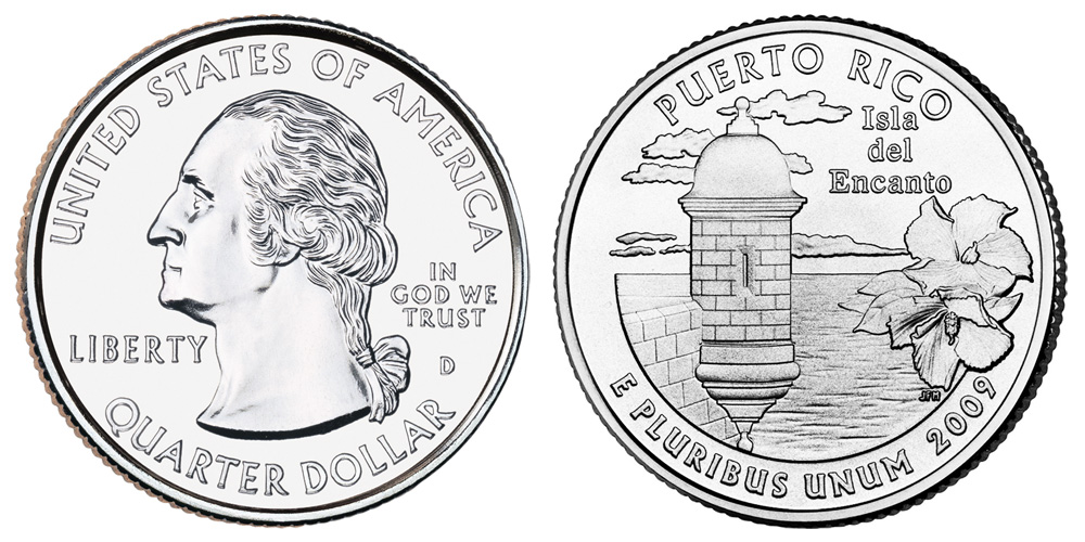 2009 D Puerto Rico State Quarter Coin ...