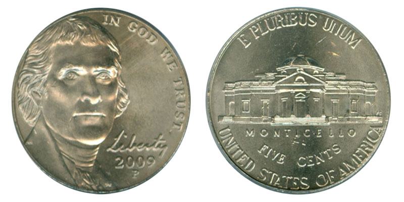 RARE 2009 P Jefferson Nickel  AU to AU+  BEAUTIFUL! L@@K! Low Mintage 