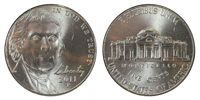 2011 Five Cents FROM MINT ROLL