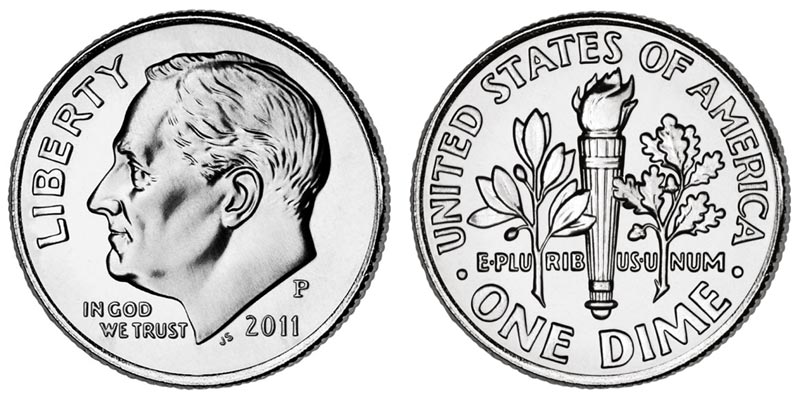 Details about   UNITED  STATES   10 Cents   2011  P    UNC  ` 