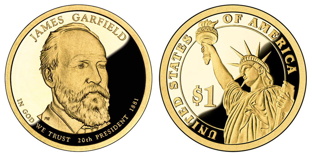 2011 S Presidential Dollar James A. Garfield Golden Dollar Coin Value