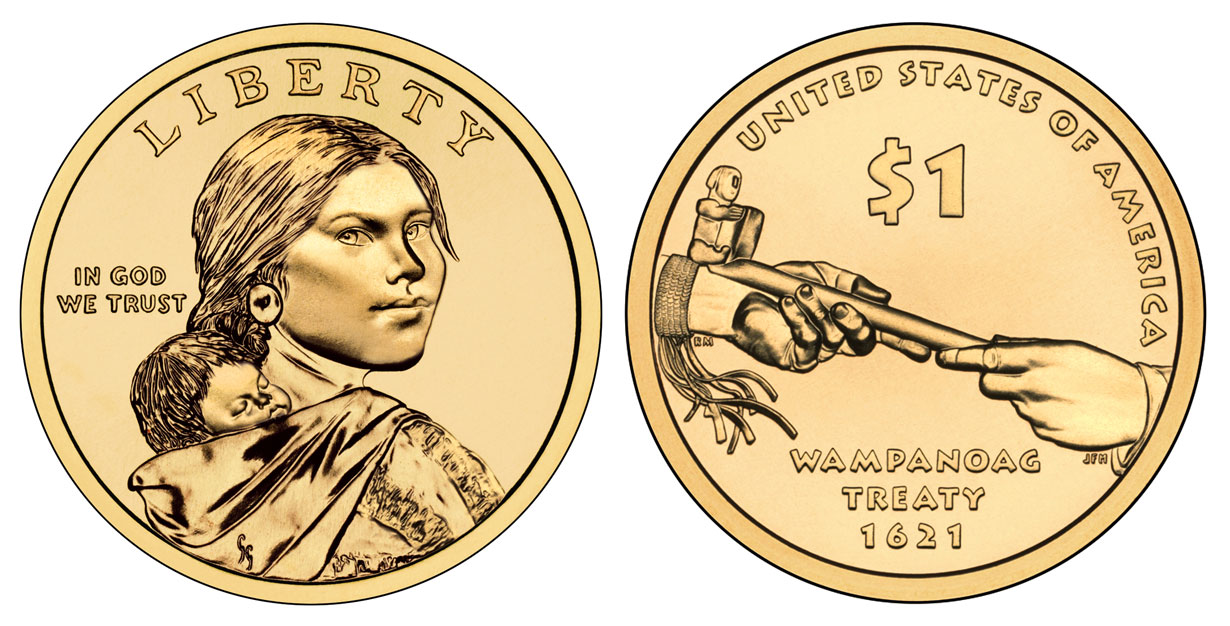 Details about  / 2020 D Sacagawea Native American Indian 1945 Anti Discrimination Law 1 Dollar