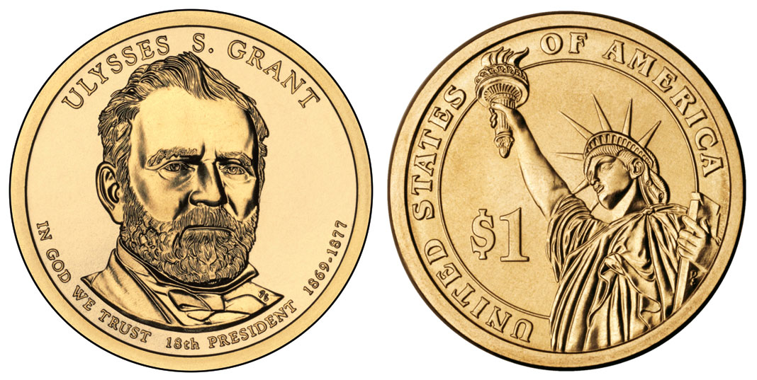 Portrait of US president Ulysses Simpson Grant on 50 dollars