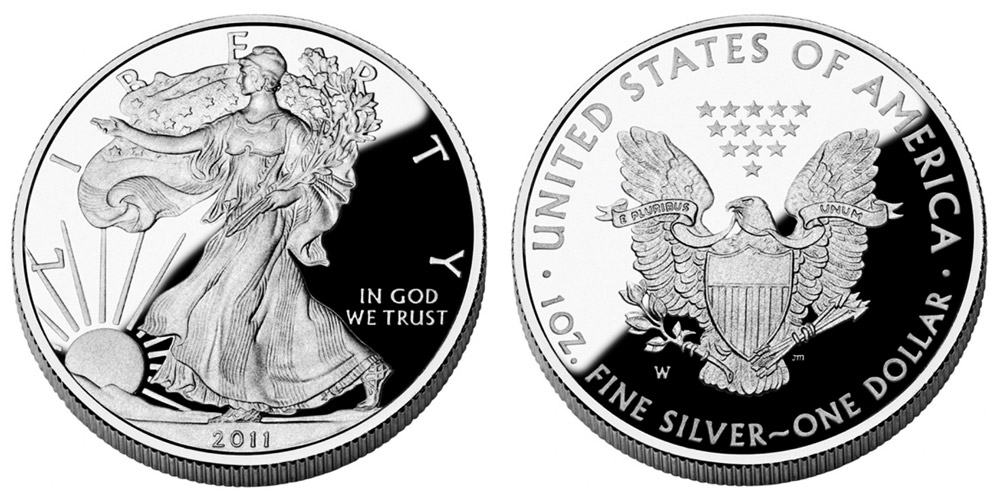 2011 W Silver Eagle Proof Dollar US Mint 
