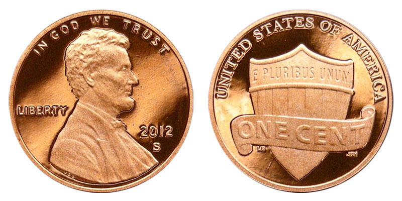 2012 S Proof Lincoln Shield Cent Penny Deep Cameo Combined Shipping