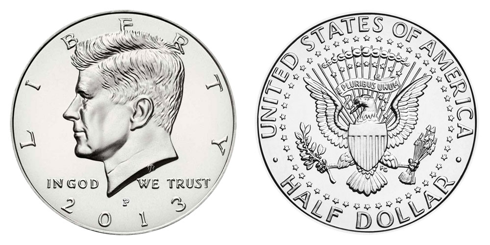 2 Coins *XF/AU NIFC *FREE SHIPPING 2013 P&D Kennedy Half Dollar Set 