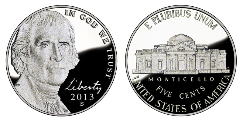 2013 S Jefferson Nickel Gem Deep Cameo Proof Coin 