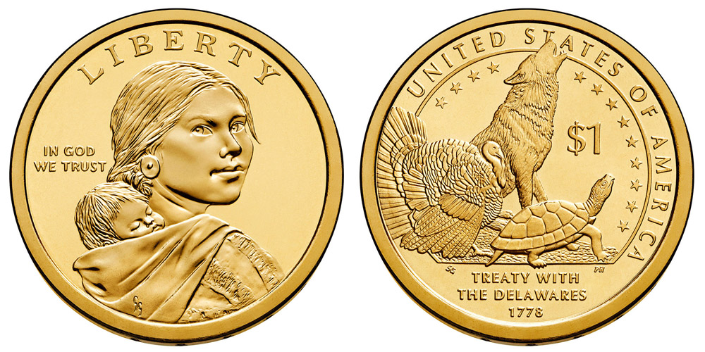 PONTIAC Famous Native American Series 2013 Sacagawea Dollar Coin OTTAWA Indian 