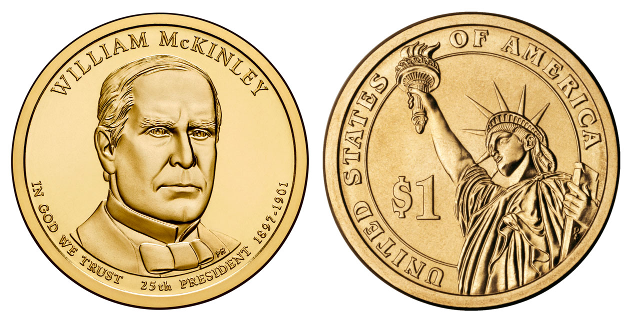 2013 ALL 8 P&D McKINLEY ROOSEVELT TAFT WILSON PRESIDENTIAL GOLDEN DOLLARS SET 
