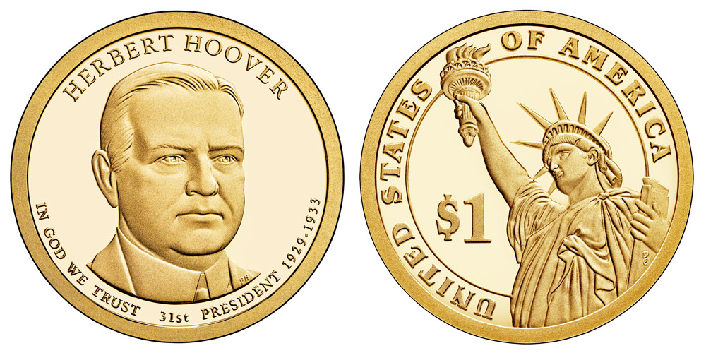 2014 S $1 Herbert Hoover Dollar PCGS PR69DCAM