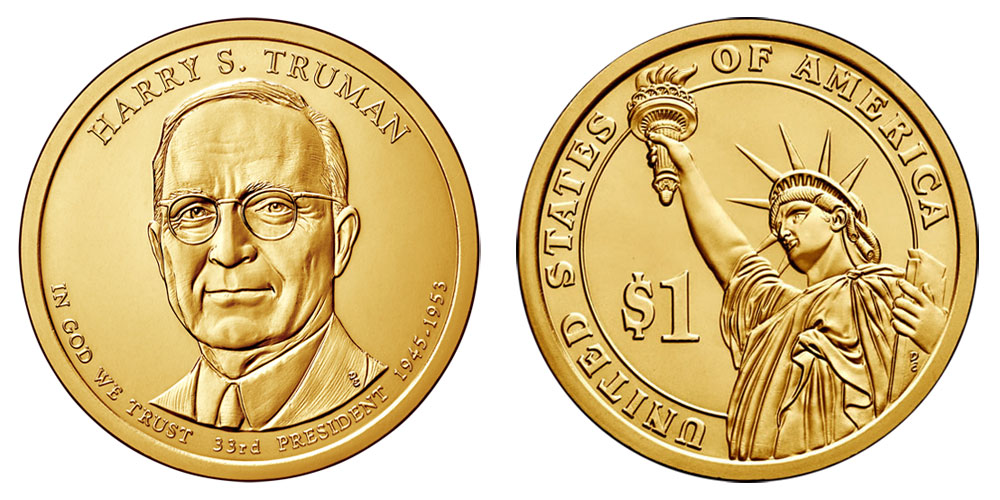 dollar truman presidential harry coin coins president value golden presidents dollars 1953 1945 33rd mint usacoinbook