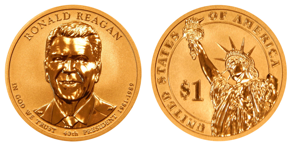 reagan ronald coins president