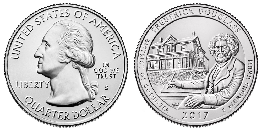 3 Coins Frederick Douglass 2017-P D S  BU Mint State US Park Quarters 
