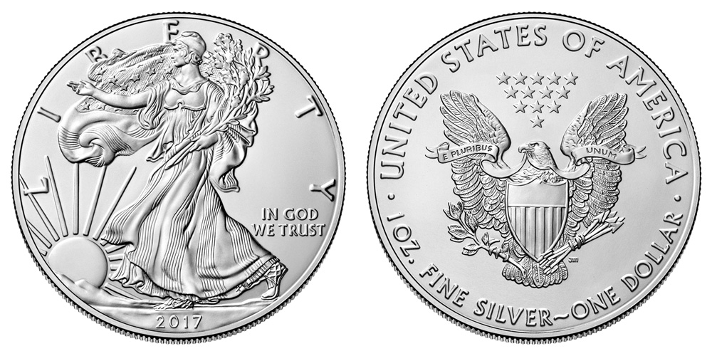 USA 2017 1$ American Eagle 1oz Antique Empire State Building Silver .9999 Coin 
