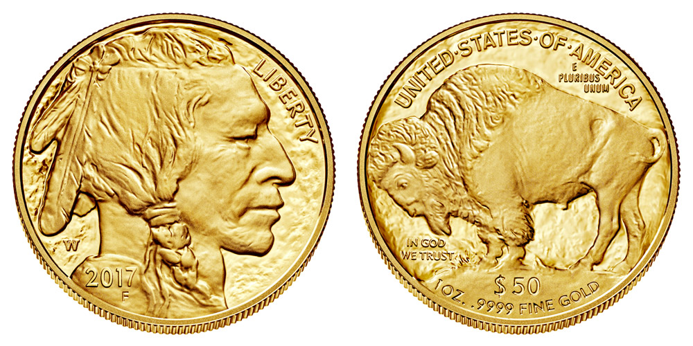 2017 W Gold American Buffalo Coin Deep Cameo Proof $50 One Ounce 24 Karat Coin Value Prices, Photos & Info