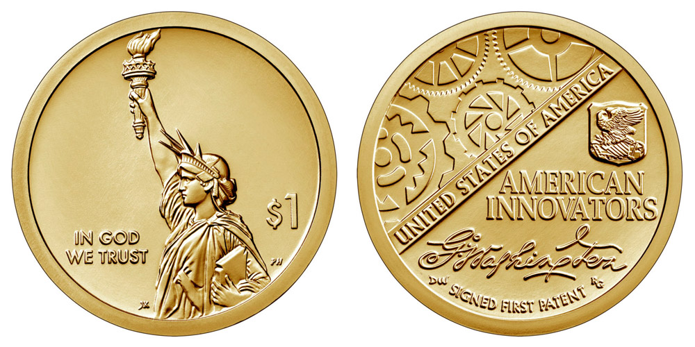 2018-P AMERICAN INNOVATION INTRODUCTORY UNCIRCULATED GOLDEN DOLLAR