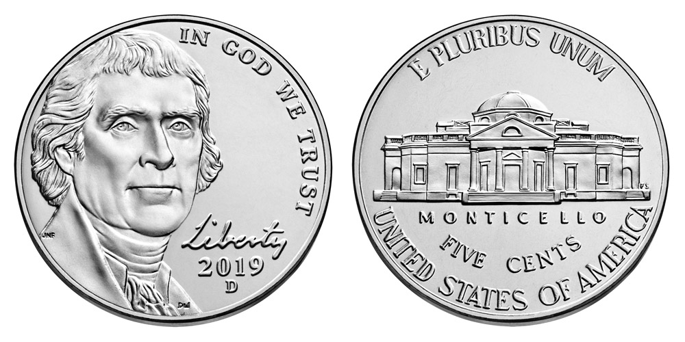 Details about   2019 D  Jefferson Nickel Coin From Mint Sets 