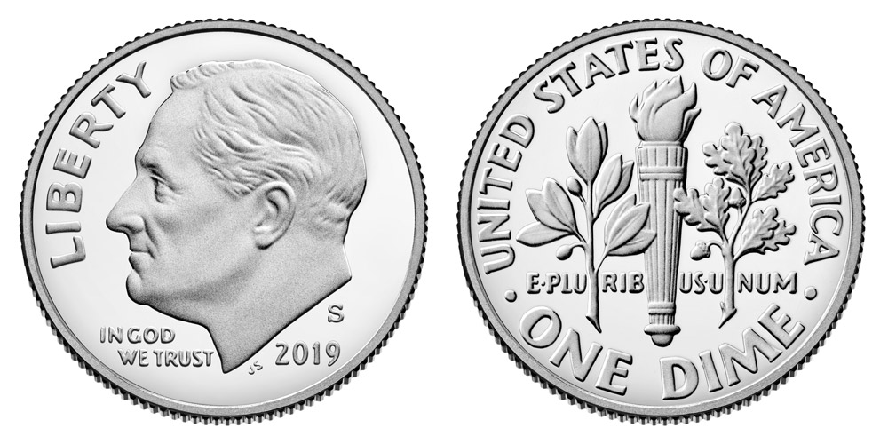 Details about   2019-S ~~ ULTRA CAMEO ~~ SILVER ROOSEVELT DIME PROOF ~~ .999 SILVER ~~ READY 